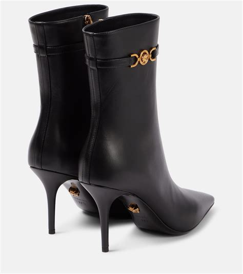 versace armelle.boot|Medusa '95 leather ankle boots in black .